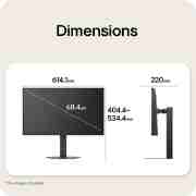 LG 27-инчов UltraGear™ G5, 300&nbsp;Hz FHD гейминг монитор, Изгледи отпред и отстрани на гейминг монитор, илюстриращи общите му размери и дизайн на профила., 27G550B-B, thumbnail 13